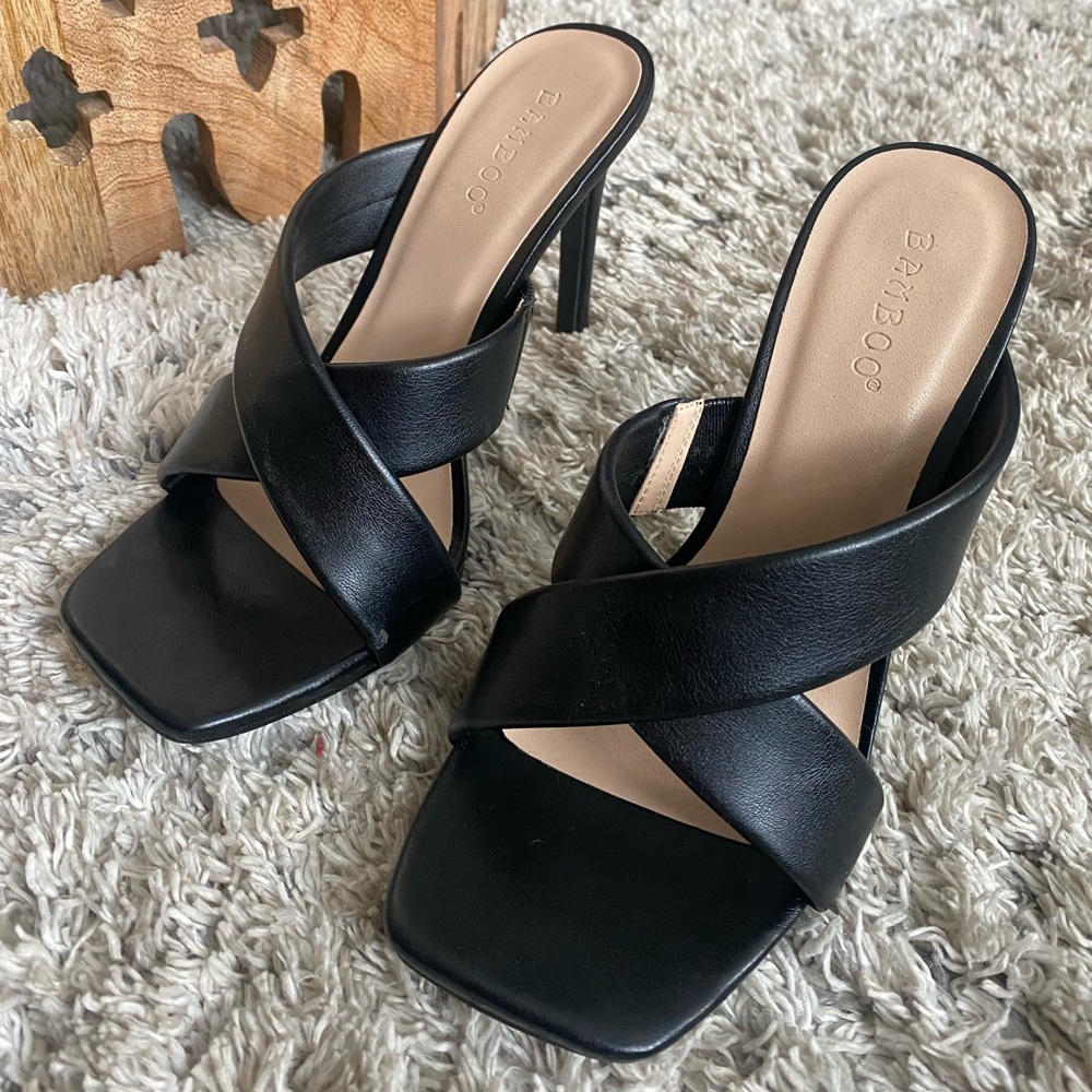Bamboo Black Heels